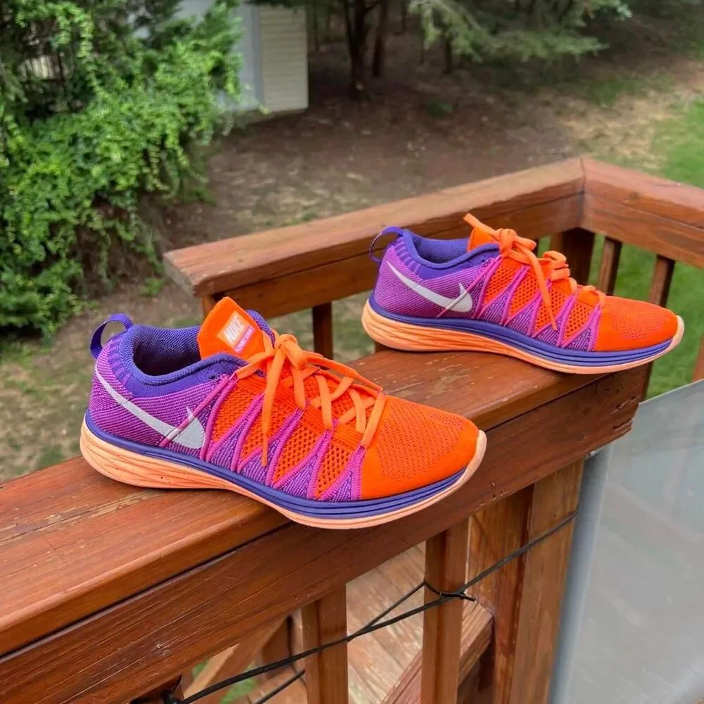 Nike Women's 9.5 Orange Purple Road Running Jog Walking Sneakers